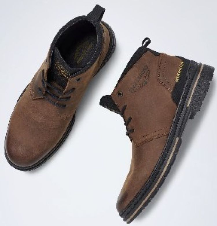 Schoen halfhoog veters Fleetman 898 Cognac