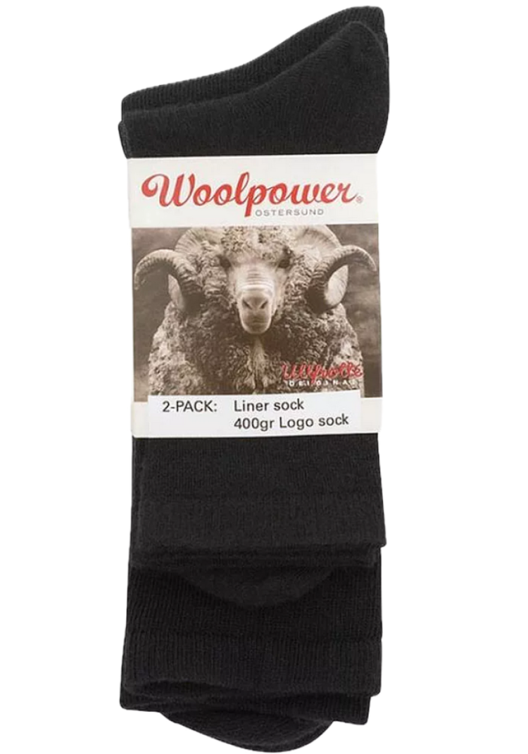 2-pack Socks (Liner + 400)  00 Black