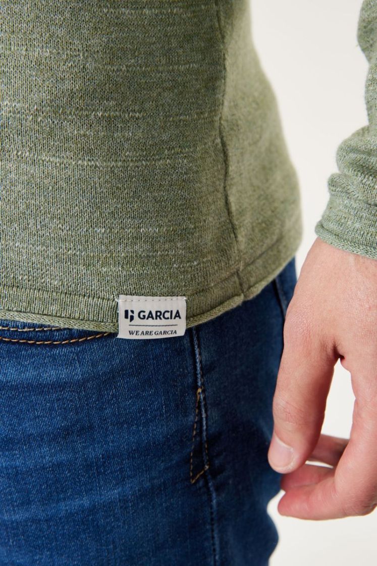Pull basismodel effen gemeleerd 6792 light sage