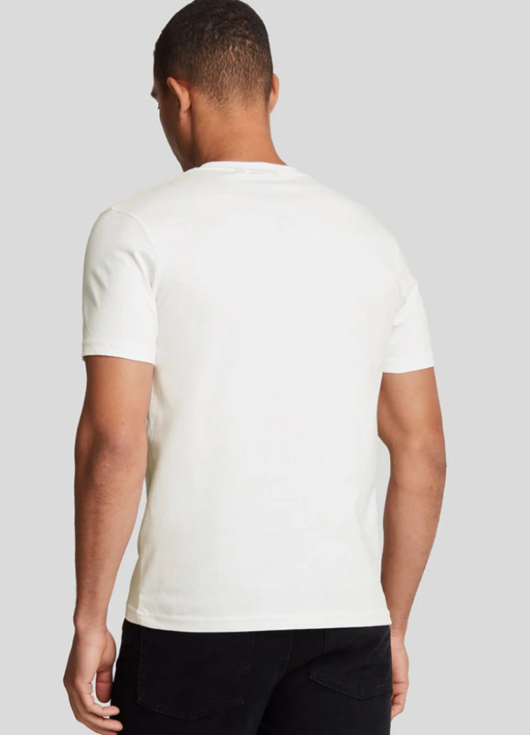 NOS Plain T-shirt effen basic geel logo 626 white