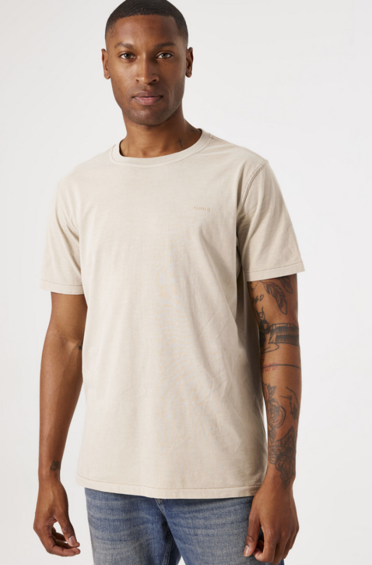 T-shirt basic effen 822 sand