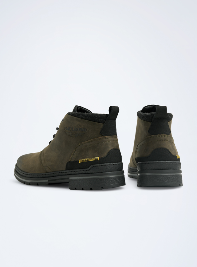 Schoen halfhoog veters Fleetman 8208 Khaki