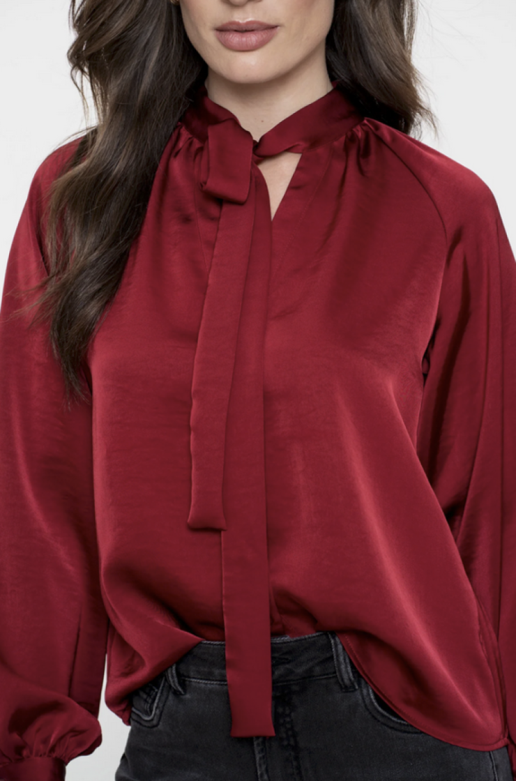 Blouse striklint satijn 000485 port