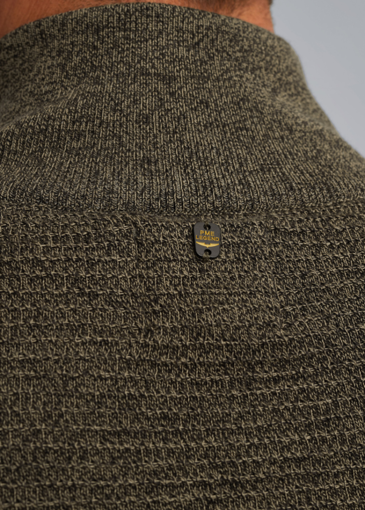 Pull halve rits actie 6389 dusky gree