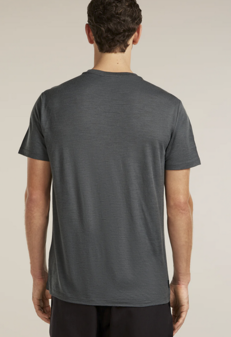 Me Tech Lite SS Tee Range Stripes 0A1 Obsidian