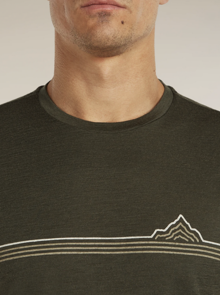 Me Tech Lite SS Tee Range Stripes 0L1 Dark Loden