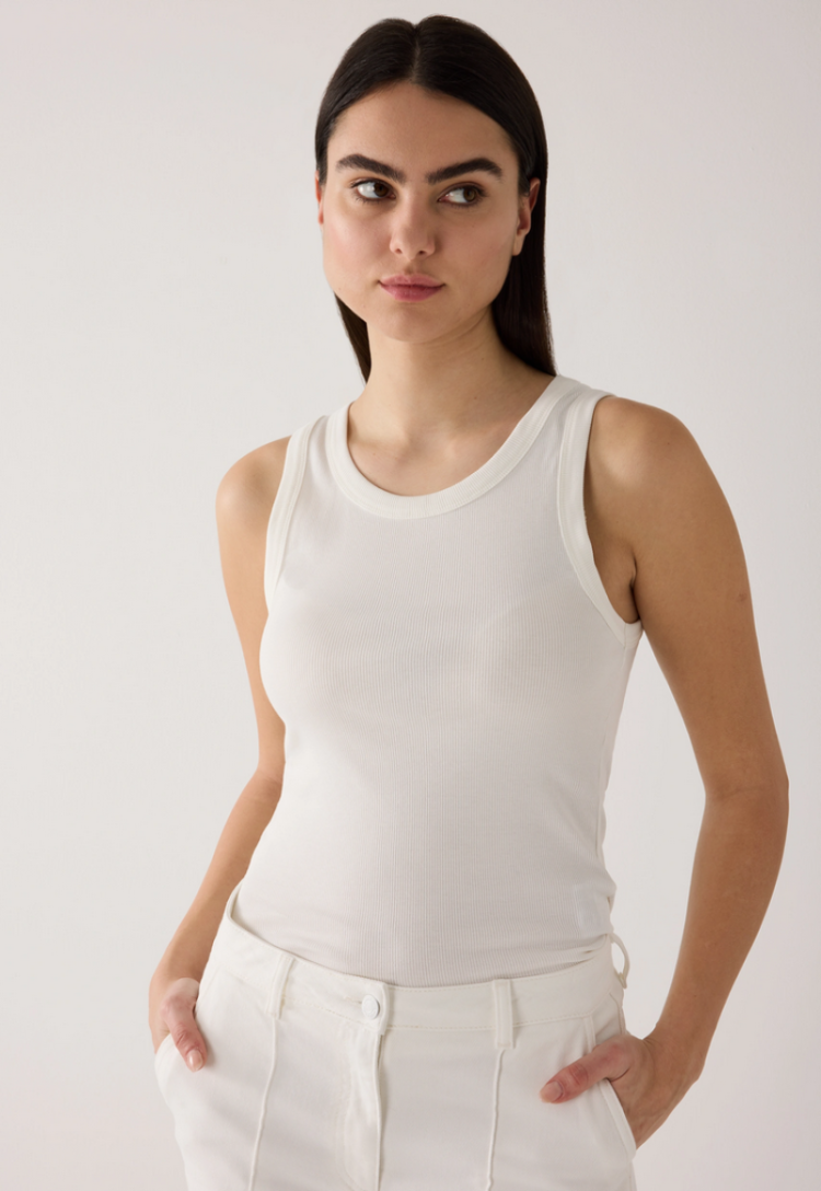Marcelleke effen ribbels 0041 off white
