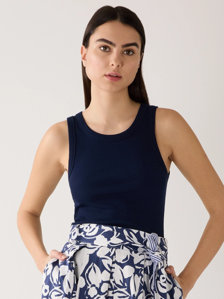 Marcelleke effen ribbels 0373 classic blue