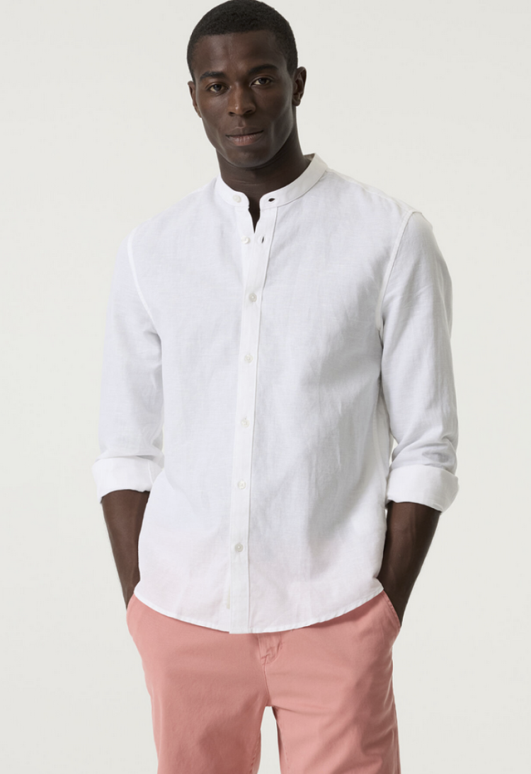 Hemd lm mao linnenmix 50 white