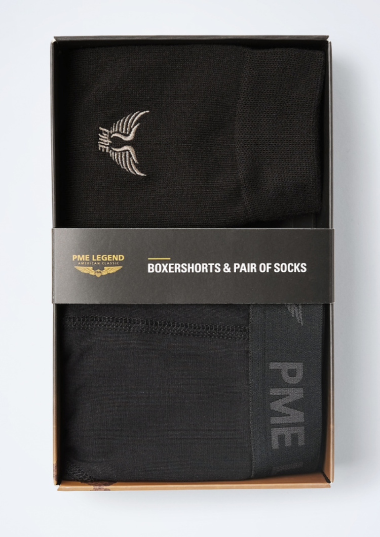 Box 1 boxershort en 1 paar kousen 999 Black
