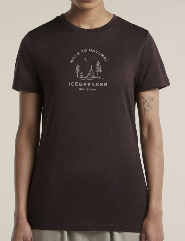 Women 150 Tech Lite SS Tee Peace Pas C99 Bittersweet