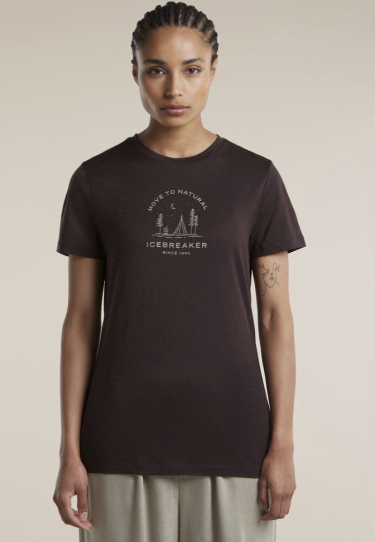Women 150 Tech Lite SS Tee Peace Pas C99 Bittersweet