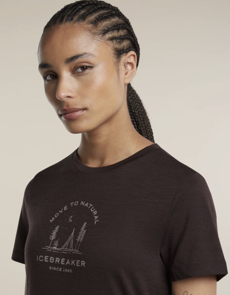 Women 150 Tech Lite SS Tee Peace Pas C99 Bittersweet