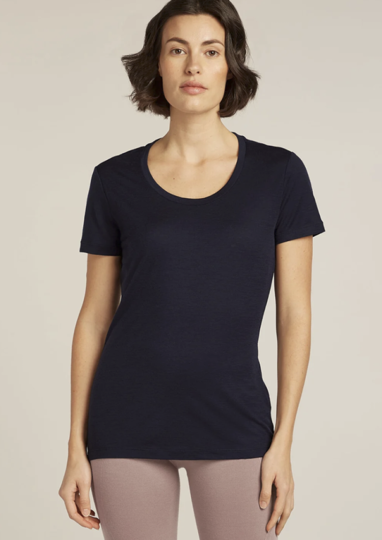 Wo 150 Tech Lite SS Scoop Tee 401 Midnight Na