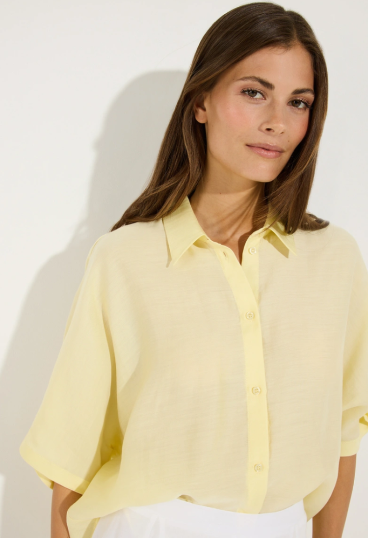 Dun hemd km breed van model 0125 yellow haze