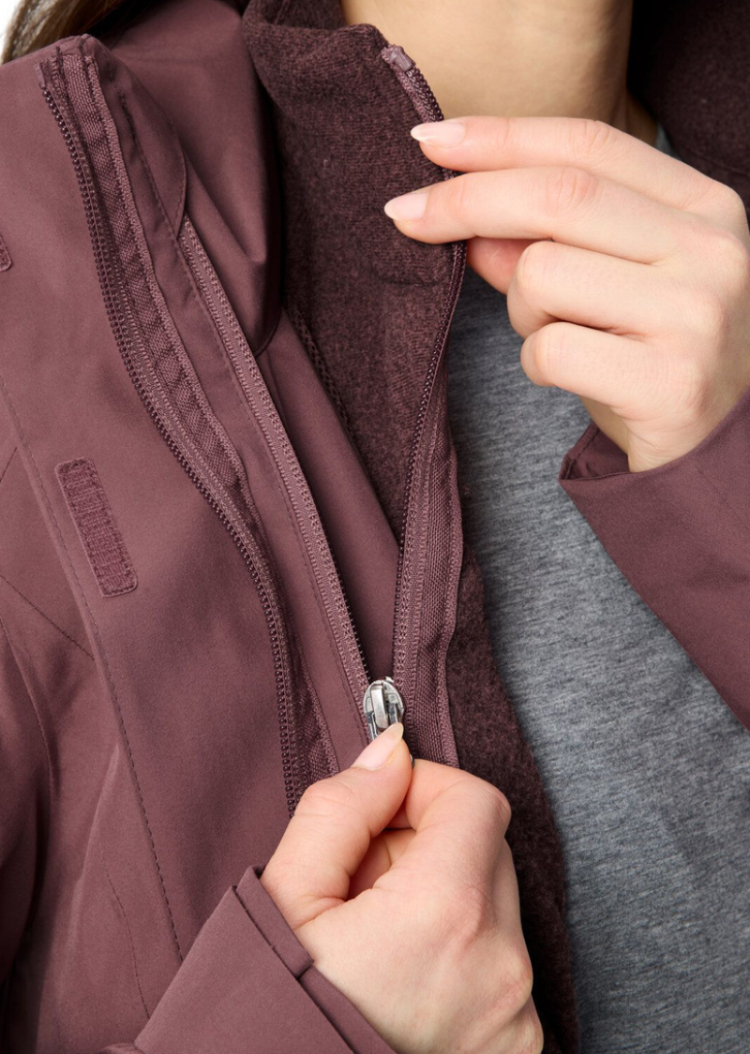 Wo Rosemoor 3in1 Jacket II 348 Ruby Dusk