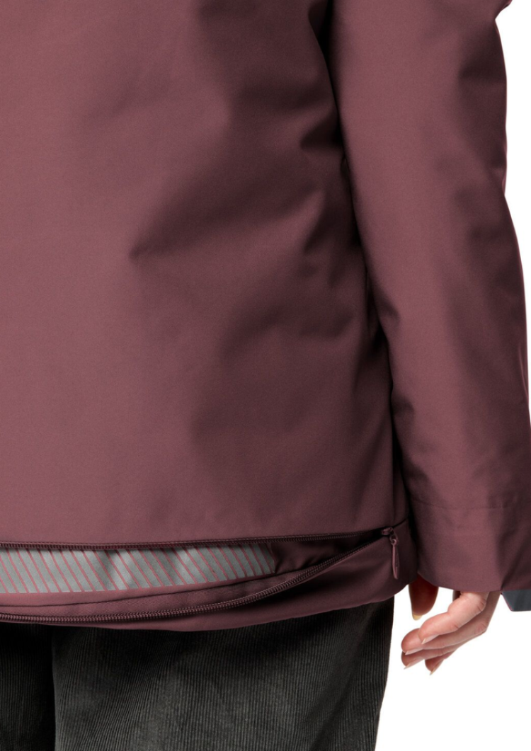Wo Cyclist Warm Rain Jacket 348 Ruby Dusk