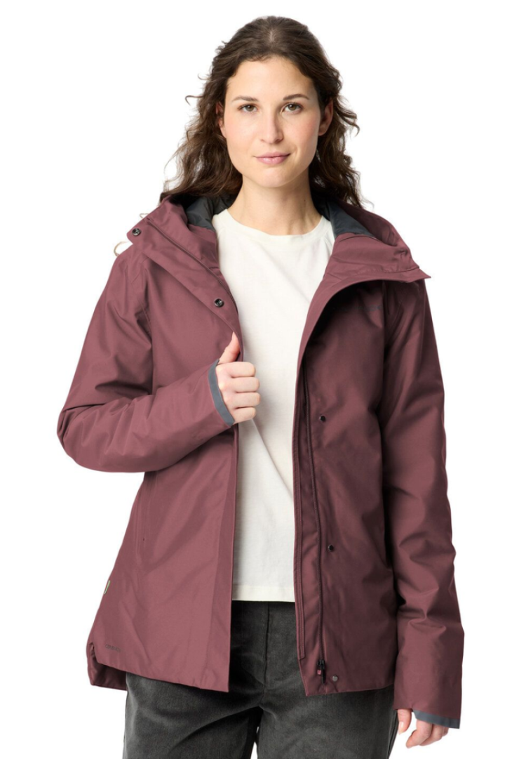 Wo Cyclist Warm Rain Jacket 348 Ruby Dusk
