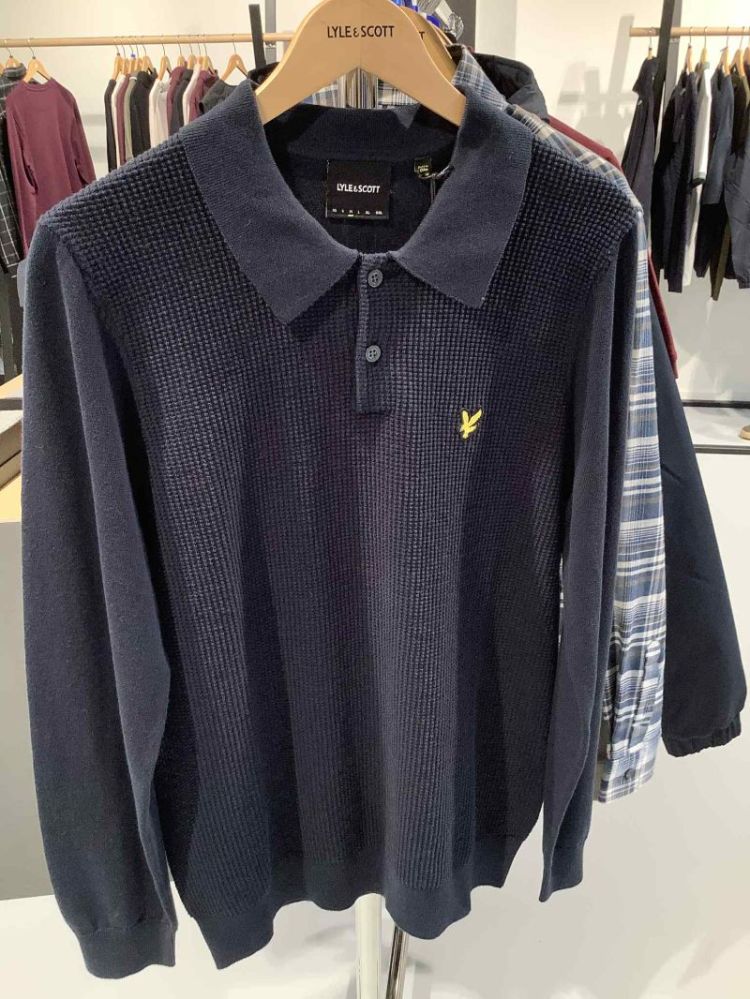 Polo lm waffle knit  Z271 dark navy