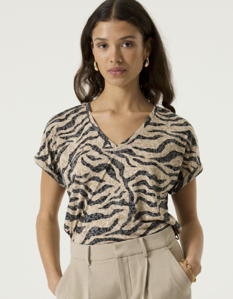 T-shirt km superdun zebraprint  60-black