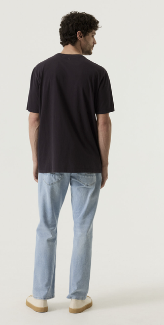 T-shirt basic effen 6134-raisin