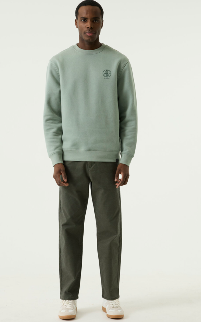 Sweater met grote backprint cirkel Garcia 4086-sea foam