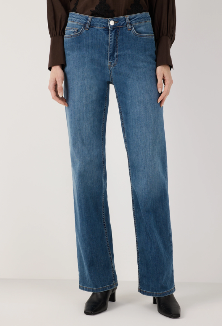 Jeansbroek rechte pijpen 0962 middle blu