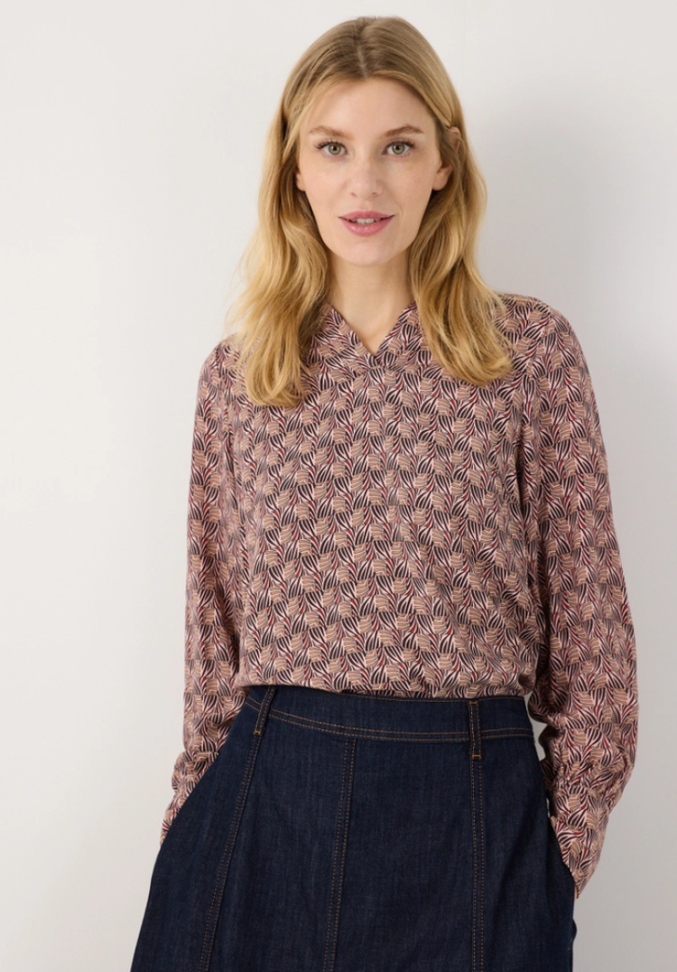 Blouse LM V-hals met print 5858 small geom