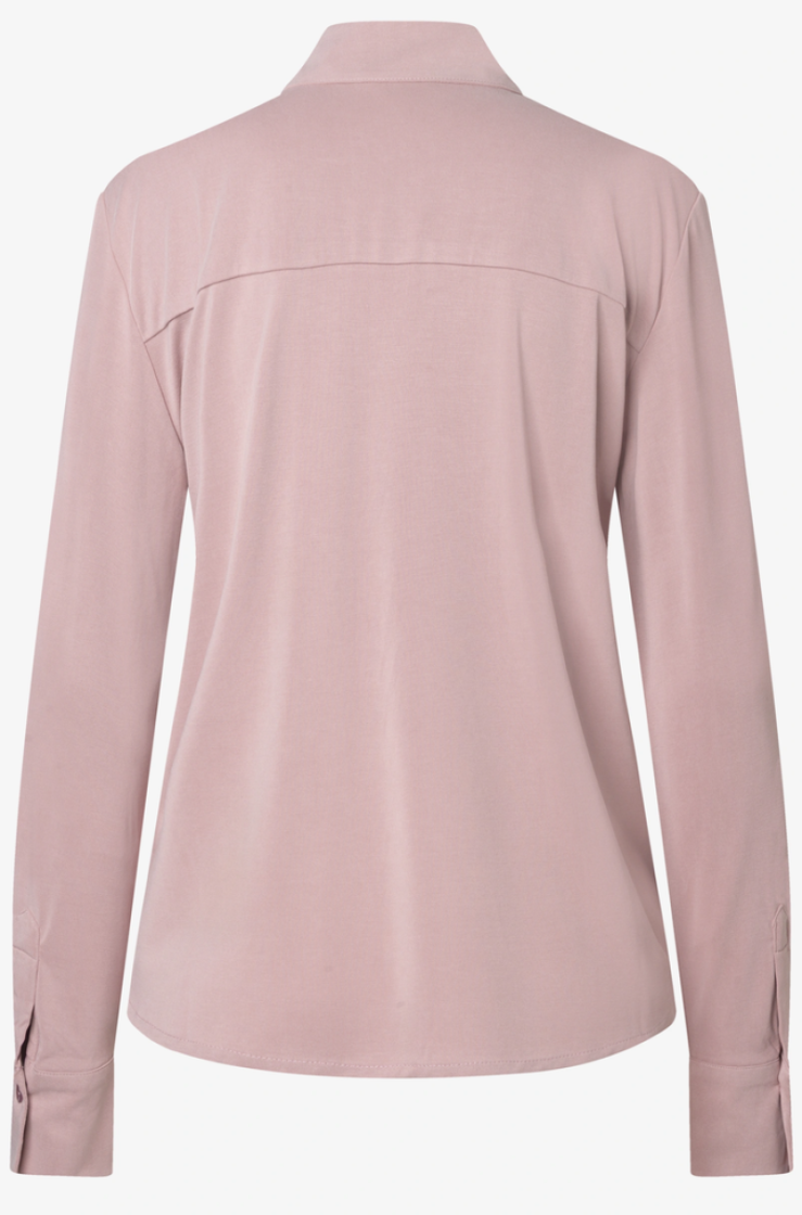 Hemd lm effen stretch 0858 mellow ros