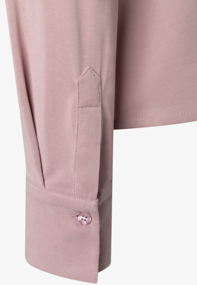 Hemd lm effen stretch 0858 mellow ros
