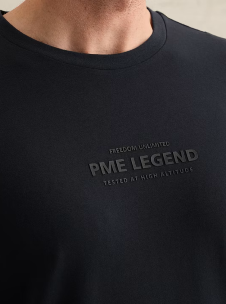 T-shirt effen lm letters op midden borst 5281 Salute