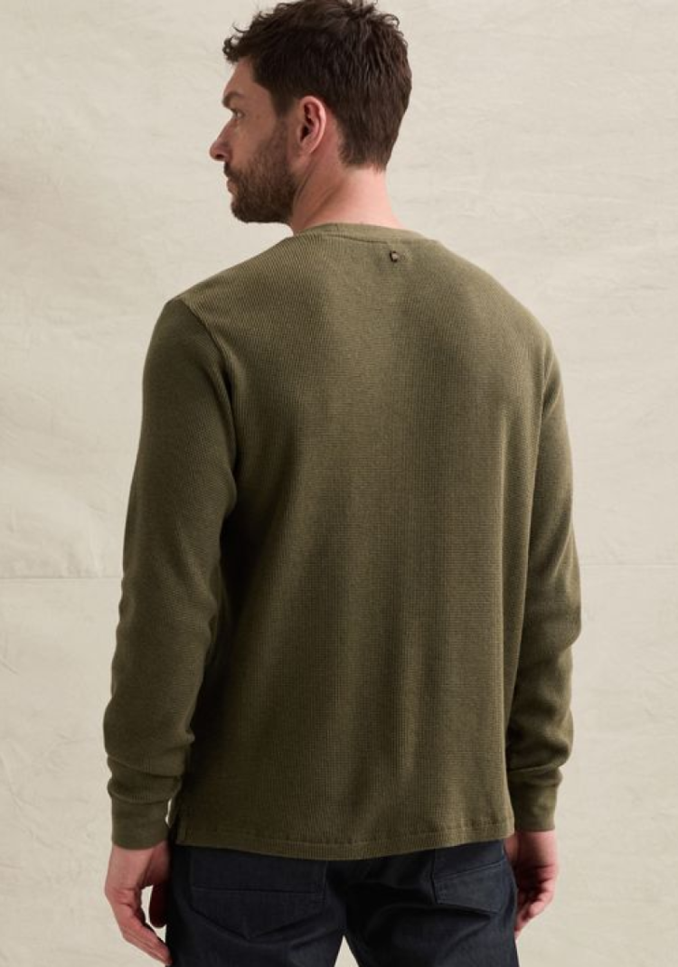 Dikkere t-shirt lm met structuur effen 6447 Kalamata