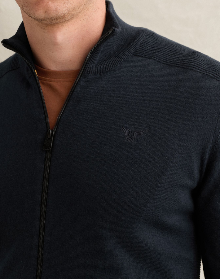 Cardigan effen met rits 5281 Salute