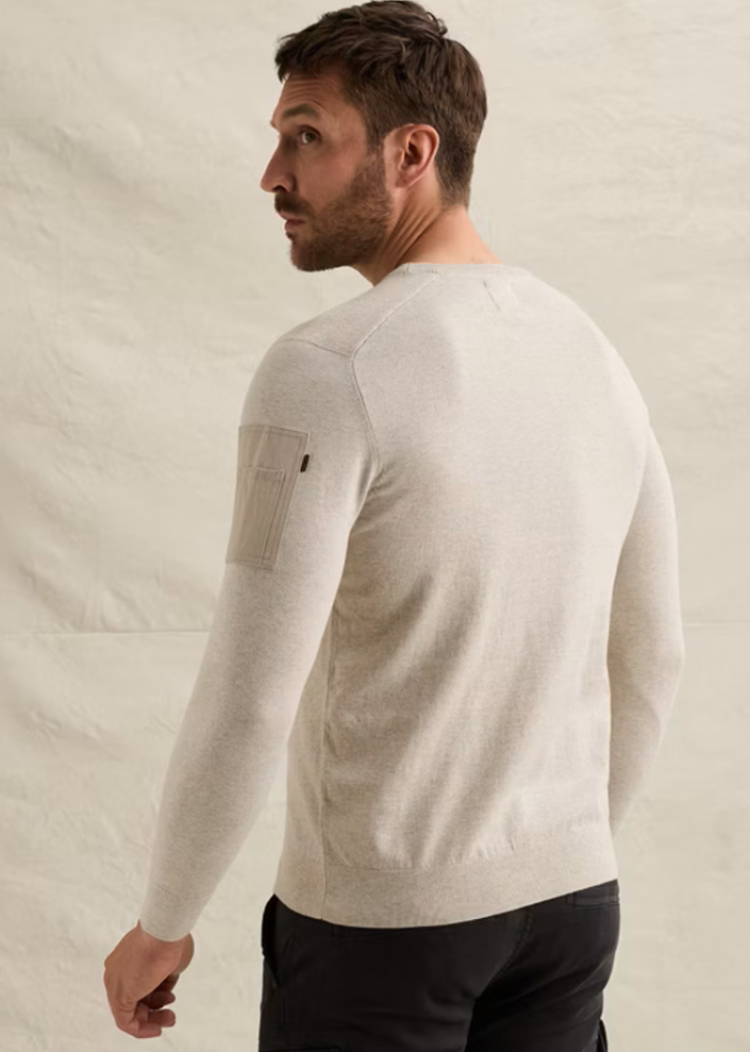 Dunne pull effen basic ribbels op schouders 6485 Overland T