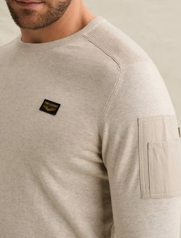 Dunne pull effen basic ribbels op schouders 6485 Overland T