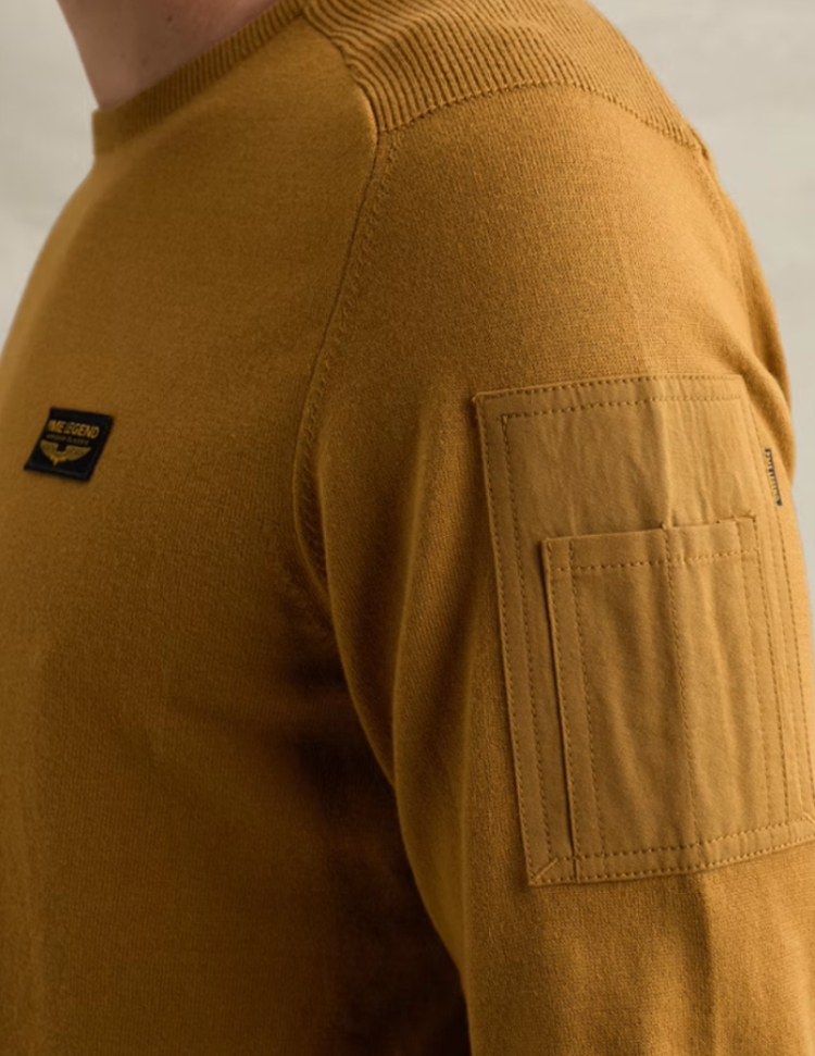 Dunne pull effen basic ribbels op schouders 8187 Golden Bro
