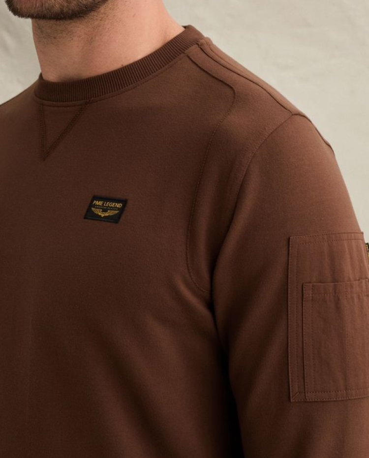 American Classic pull met ronde hals 8168 Cappuccino