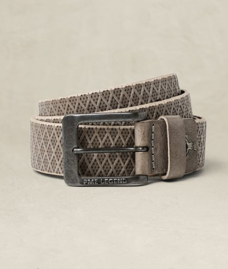 Riem ruitenprint met gaatjes 7697 Light Brow