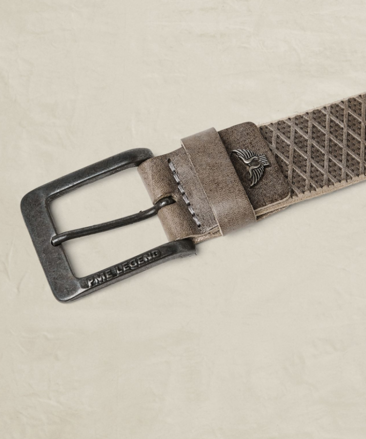 Riem ruitenprint met gaatjes 7697 Light Brow