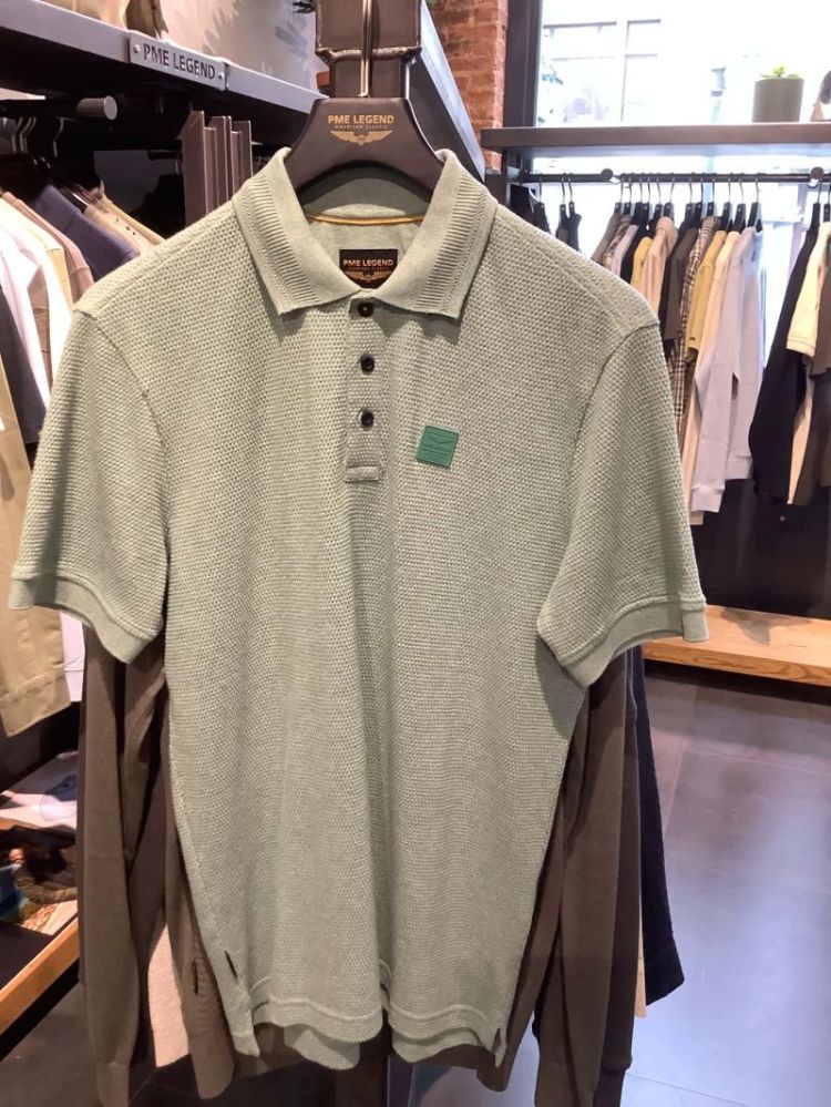 Polo met fijne structuur 675 Jade
