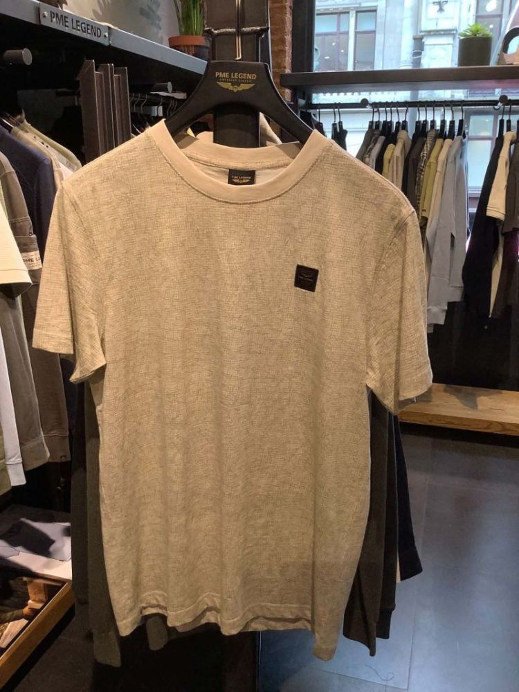 T-shirt km AOP 7013 Bone White