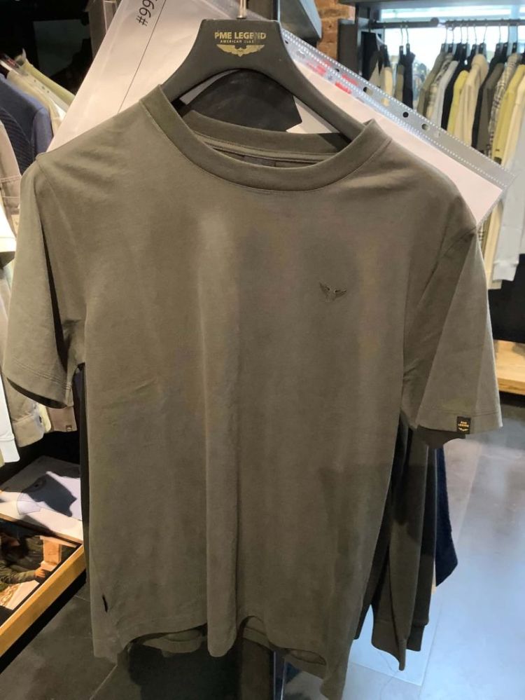 T-shirt effen tst borstlogo vleugel peached kwaliteit 8039 Beluga