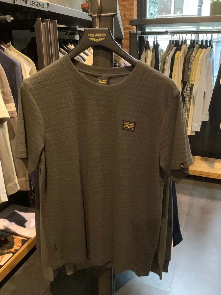 T-shirt km strepenstructuur 8039 Beluga