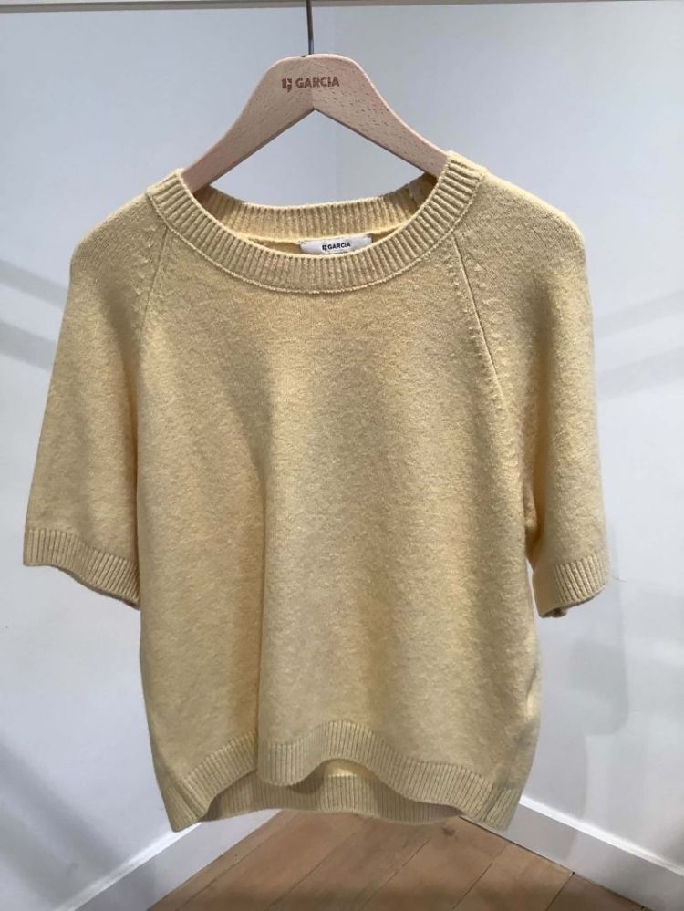 Pull effen km ronde hals 4222-yellow mis